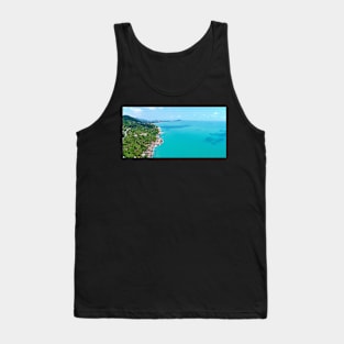 Aerial view of Ko Samui shore and Gulf of Thailand Tank Top